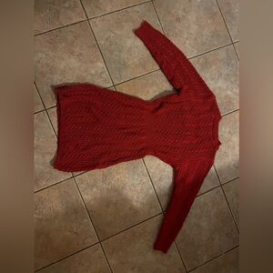 Red Sweater Dress, Size M